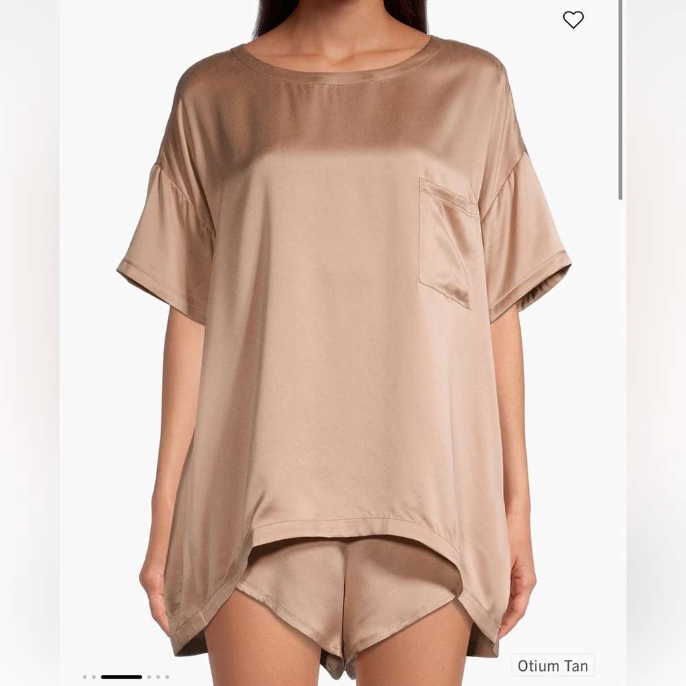 Lunya Otium Tan Women's Pajama Set size small.